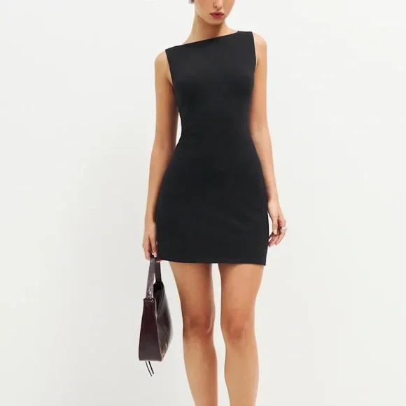 Reformation Nataly Knit Dress Black - Picture 1 of 6